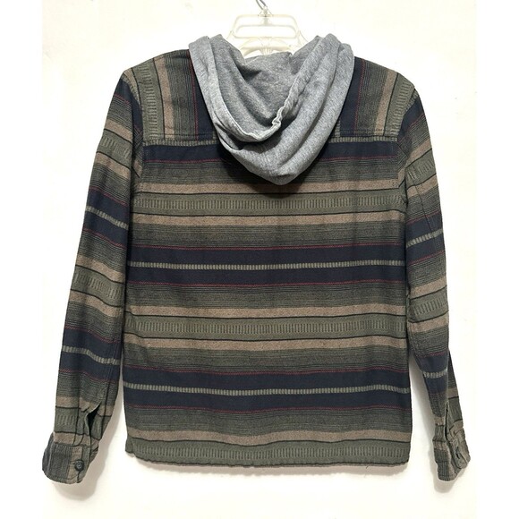 Billabong Baja Aztec Tribal Stripe Hoodie Shirt Jacket Shacket Men’s Small - Picture 2 of 2